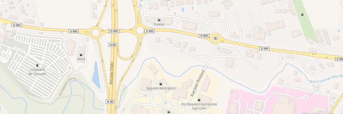 Plan du 36 Rte de Millau à Albi