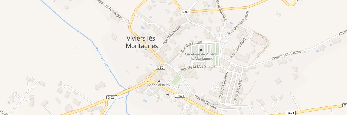 Plan du 23 Rue des Fleurs à Viviers-lès-Montagnes