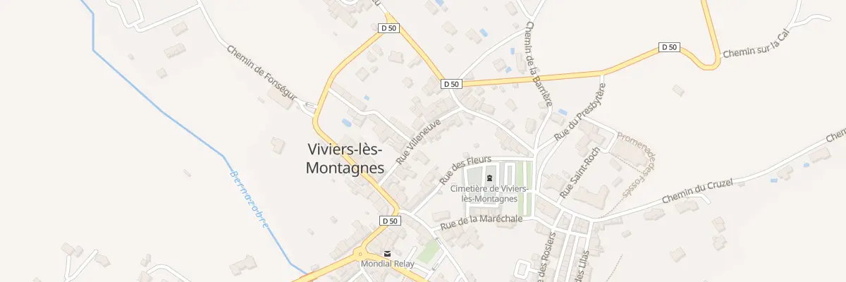 Plan du 98 Rue Villeneuve à Viviers-lès-Montagnes