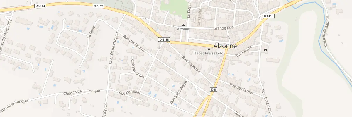 Plan du 14 Rue Prigonde à Alzonne