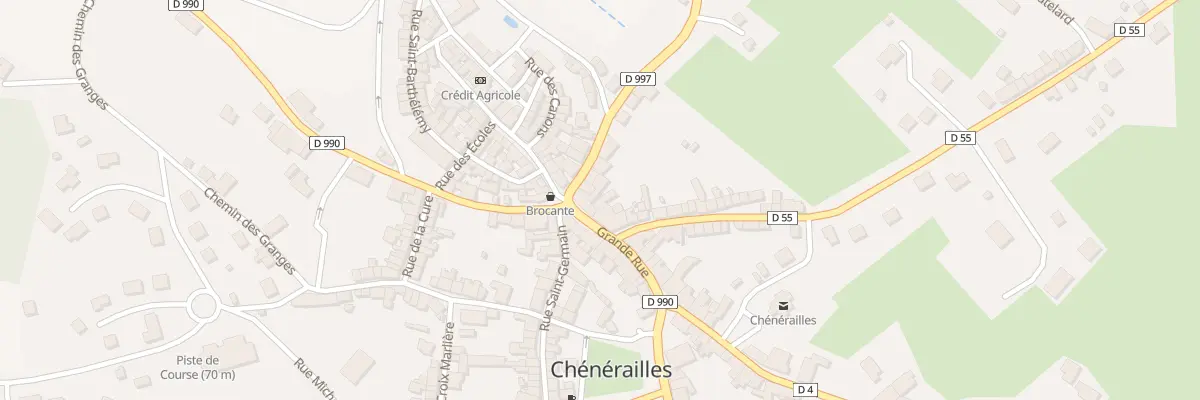 Plan du 16 Rue Grande à Chénérailles