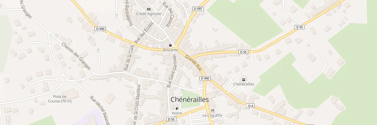 Plan du 13 Rue Grande à Chénérailles