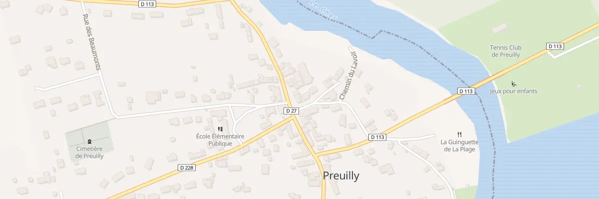 Plan du 18 Le Bourg à Preuilly