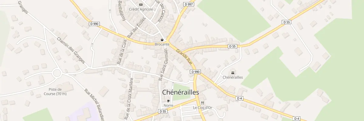 Plan du 9 Rue Grande à Chénérailles