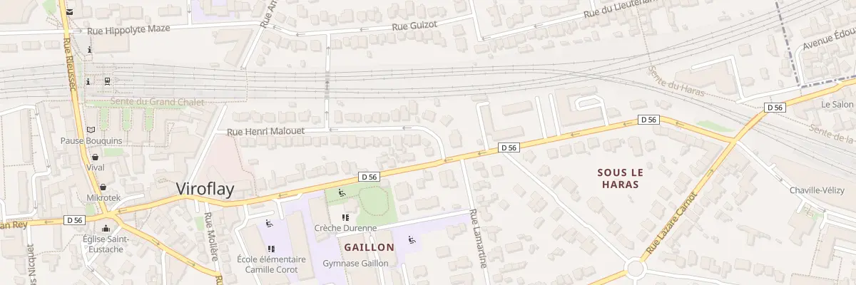 Plan du 1 Rue Henri Malouët à Viroflay