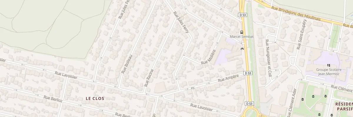 Plan du 13 Rue Jules Ferry à Vélizy-Villacoublay