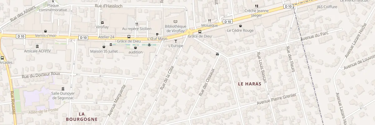 Plan du 9 Rue de la Côte à Viroflay