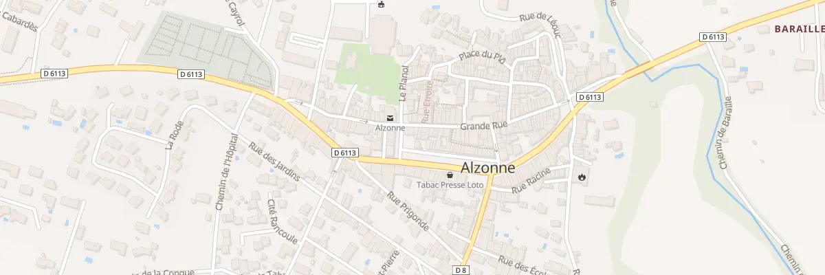 Plan du 28 Gr Grand Rue à Alzonne