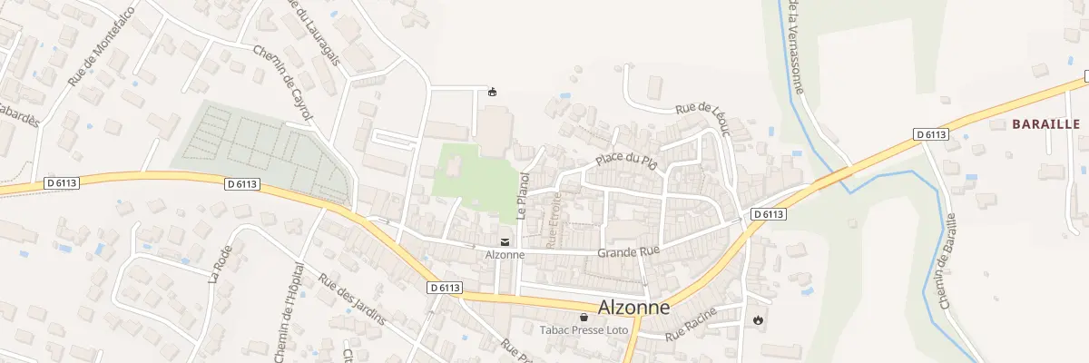 Plan du 7 Rue St Antoine à Alzonne