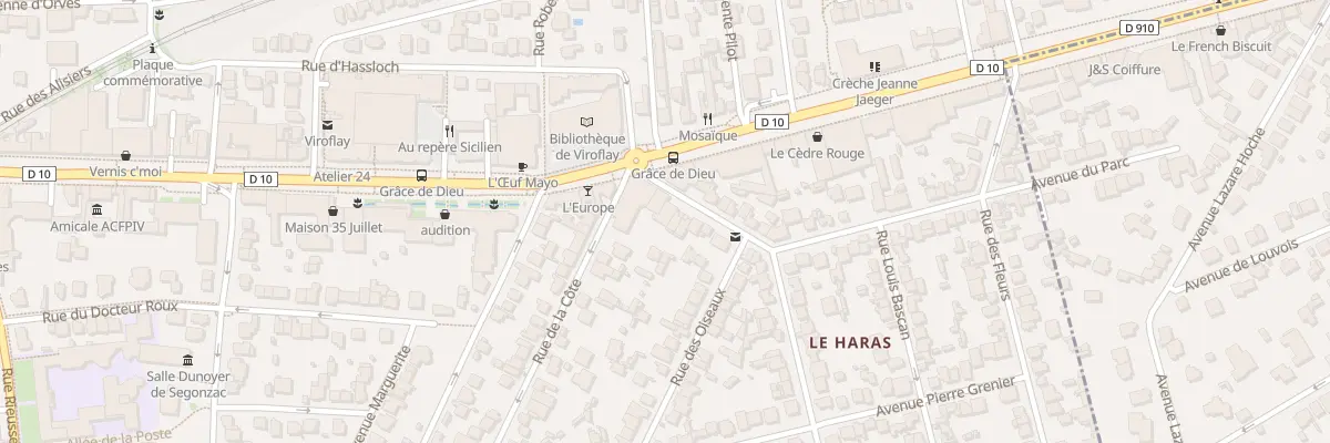 Plan du 1 Rue de la Côte à Viroflay