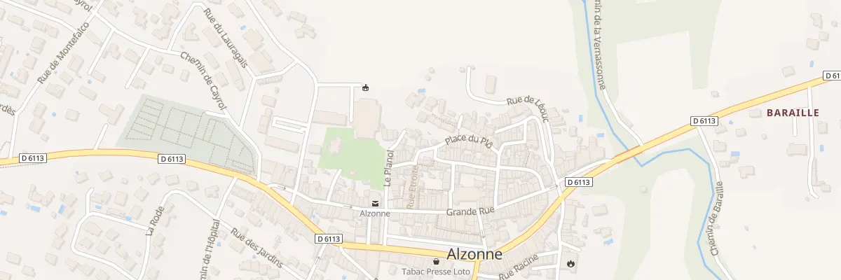 Plan du 3 Pl Gambetta à Alzonne
