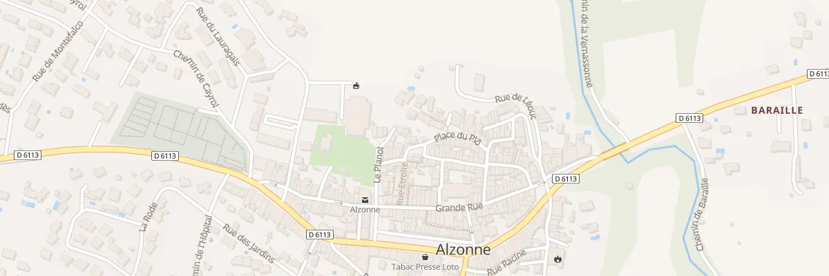 Plan du 5 Pl Gambetta à Alzonne
