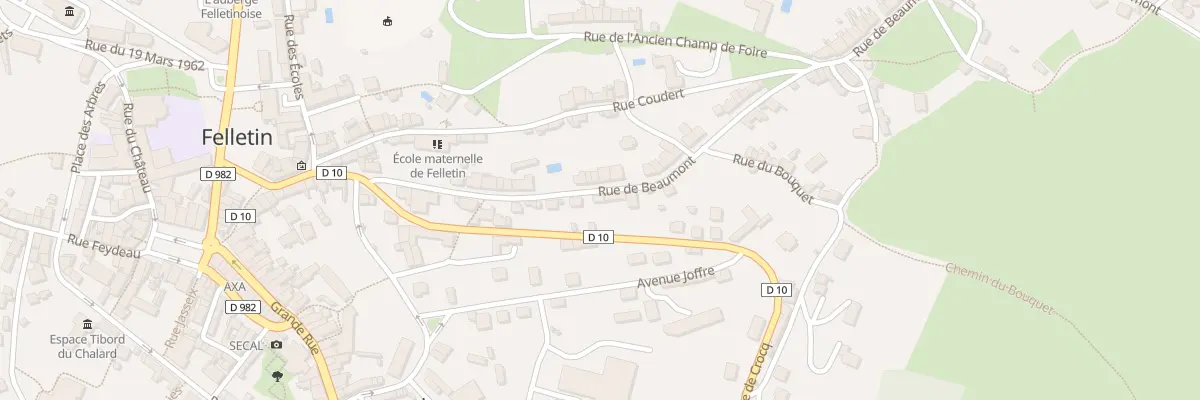 Plan du 14 Rue de Beaumont à Felletin