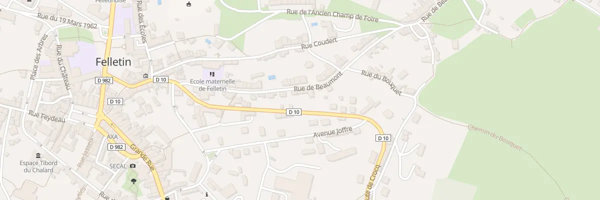Plan du 16 Rue de Beaumont à Felletin