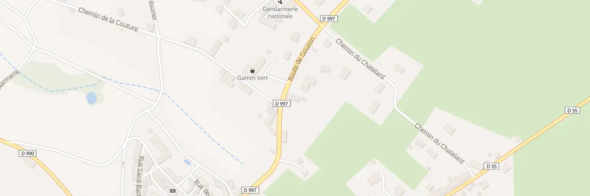 Plan du 15 Rte de Gouzon à Chénérailles