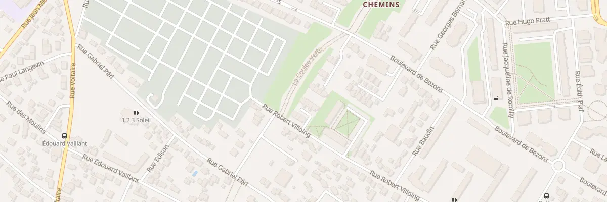 Plan du 1 Rue des Pechers à Sartrouville