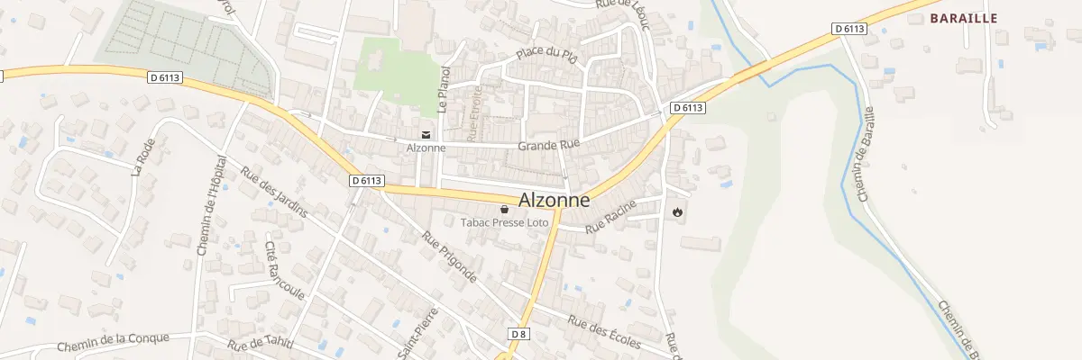 Plan du 29 Rue de la Promenade à Alzonne