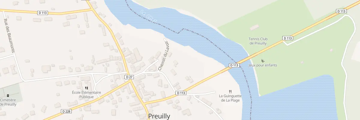Plan du 2 Che du Lavoir à Preuilly