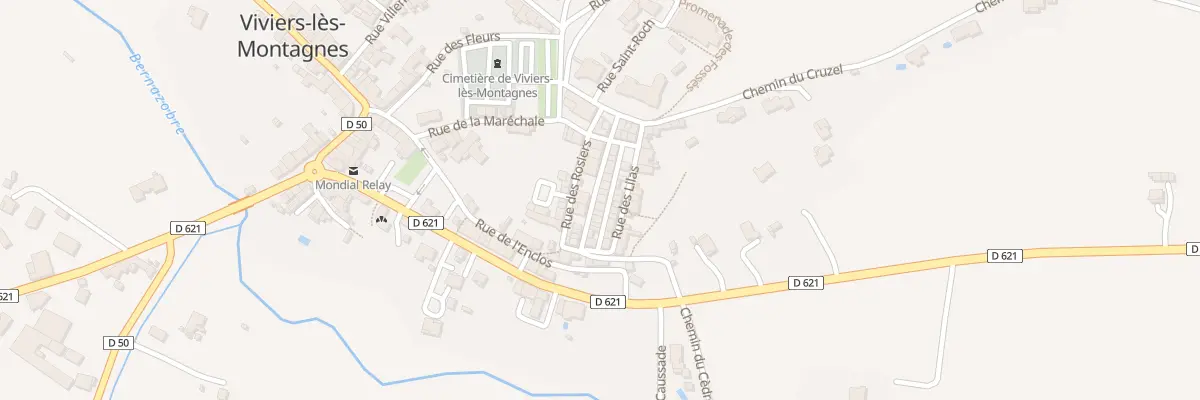 Plan du 50 Rle des Remparts à Viviers-lès-Montagnes
