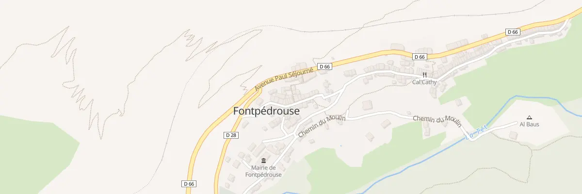 Plan du 57 Le Village à Fontpédrouse