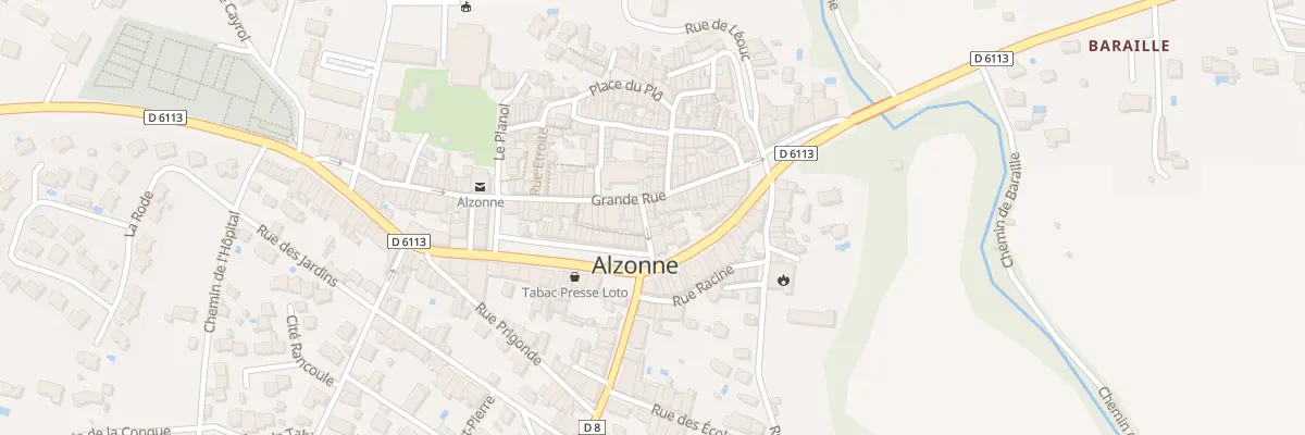 Plan du 8 Rue Porte Esquive à Alzonne