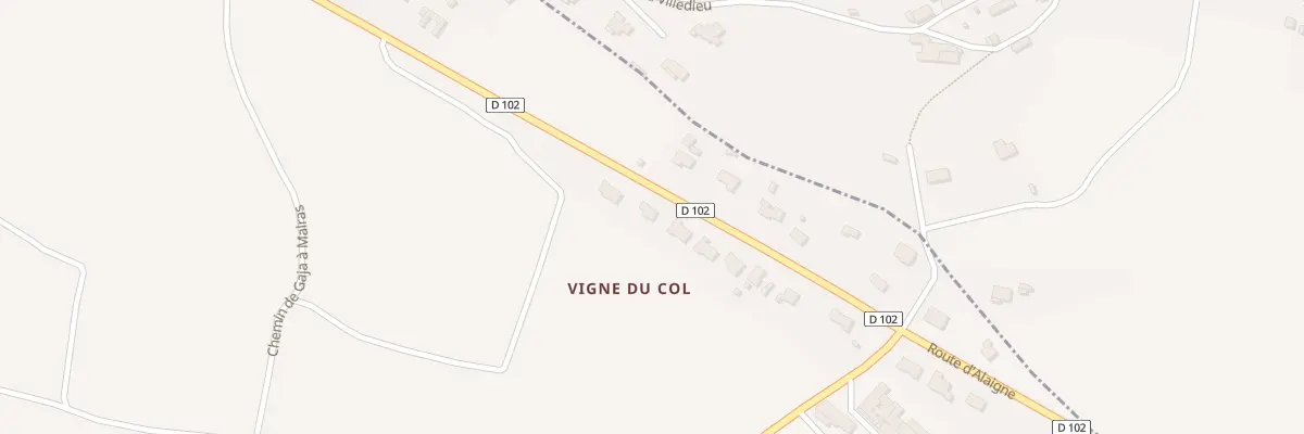 Plan du 21 Rte d’Alaigne à Malras