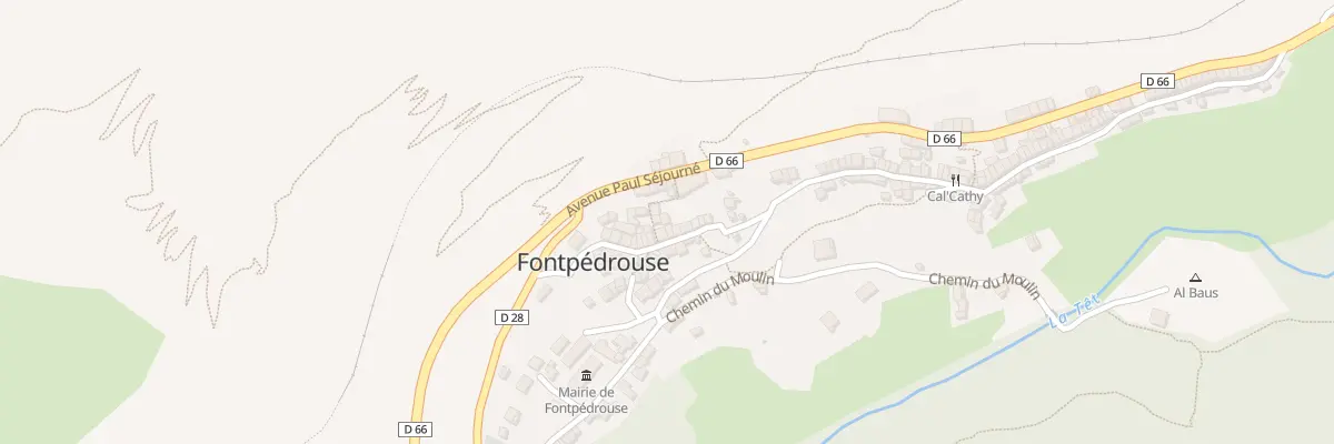 Plan du 62 Le Village à Fontpédrouse