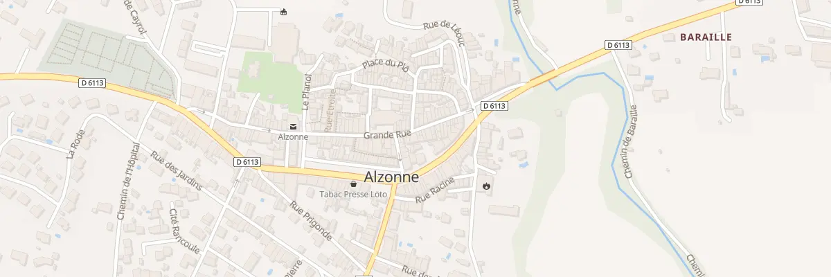 Plan du 70 Grand Rue à Alzonne