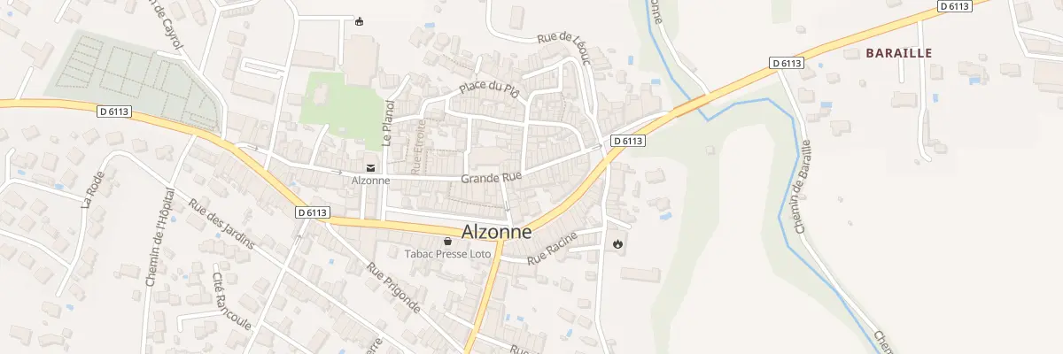 Plan du 72 Gr Grand Rue à Alzonne