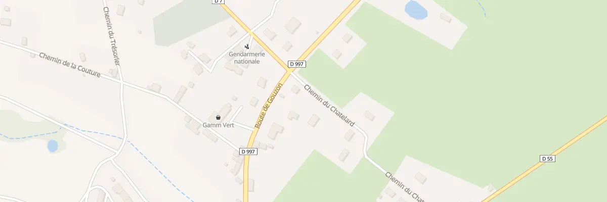Plan du 9 Rte de Gouzon à Chénérailles