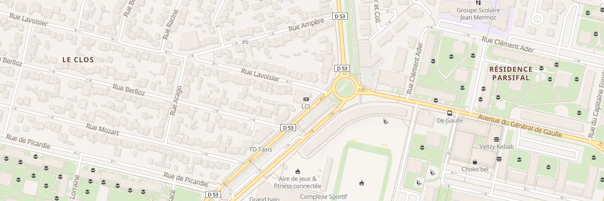 Plan du 1 Rue Lavoisier à Vélizy-Villacoublay