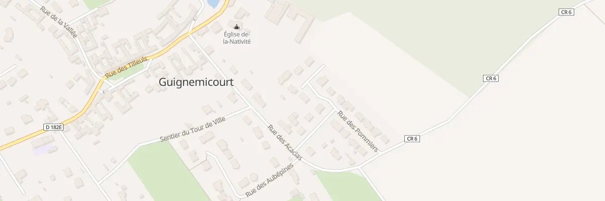 Plan du 9 Rue des Pommiers à Guignemicourt