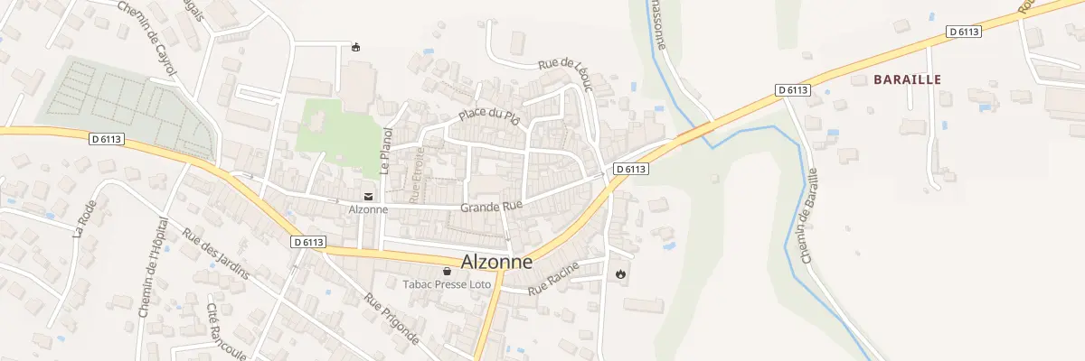 Plan du 71 Gr Grand Rue à Alzonne