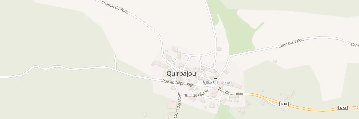 Plan du 1 Rue du Col de la Brougue à Quirbajou