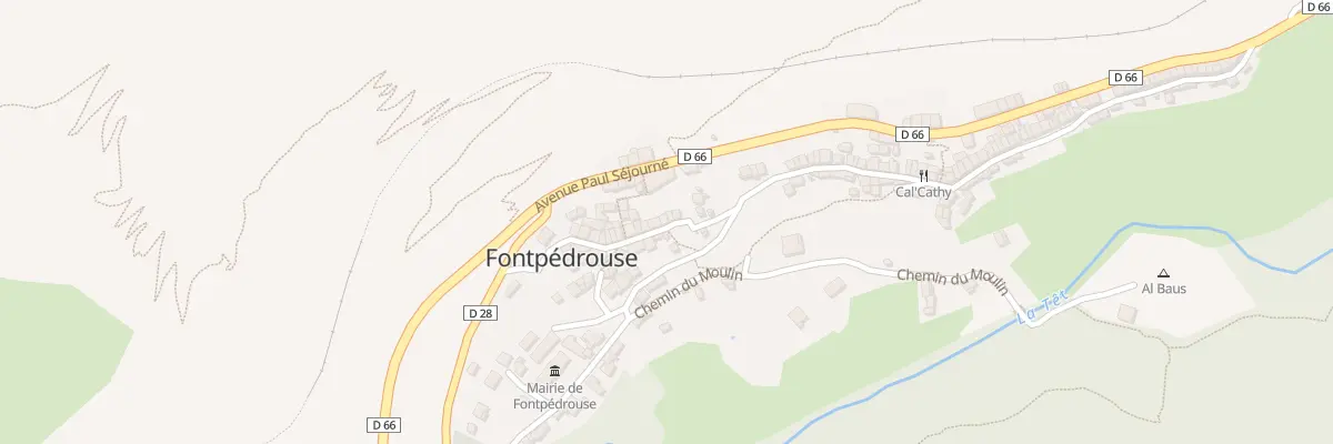 Plan du 65 Le Village à Fontpédrouse