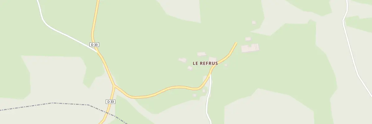 Plan du 1 Le Refrus à Roumégoux