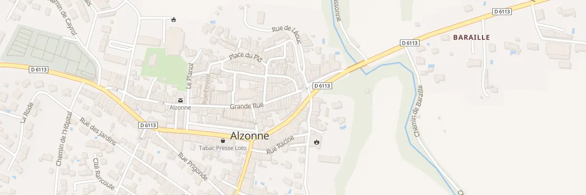 Plan du 90 Gr Grand Rue à Alzonne