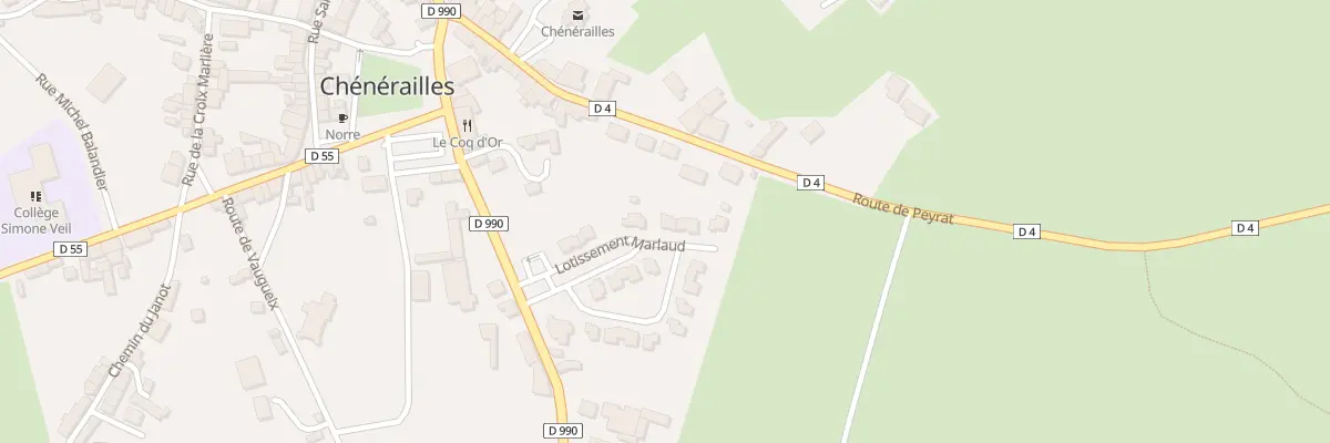 Plan du 4 Lot Marlaud à Chénérailles
