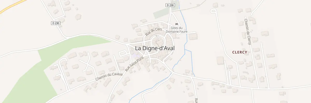 Plan du 18 Le Village à La Digne-d’Aval