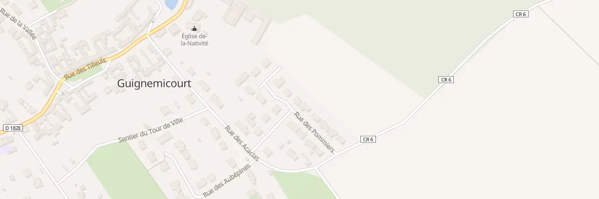 Plan du 12 Rue des Pommiers à Guignemicourt