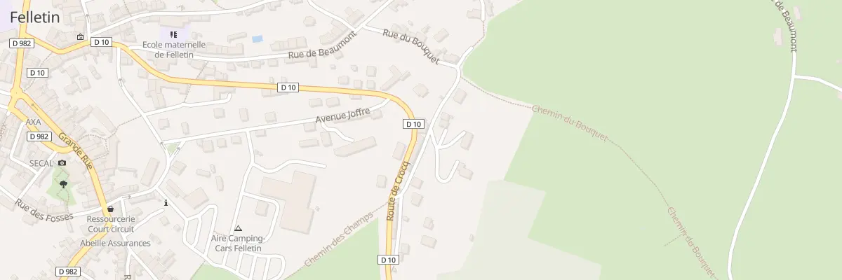 Plan du 27 Rte de Crocq à Felletin