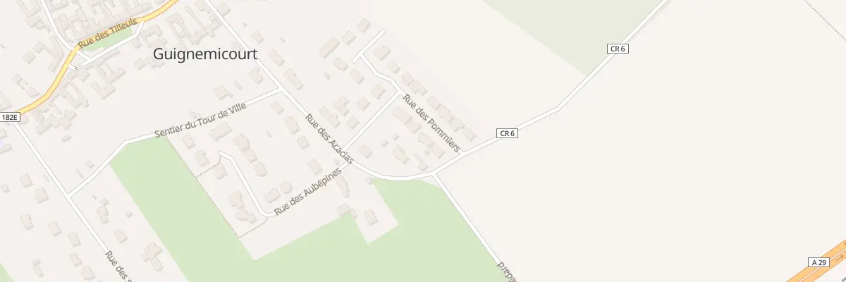 Plan du 3 Rue des Pommiers à Guignemicourt