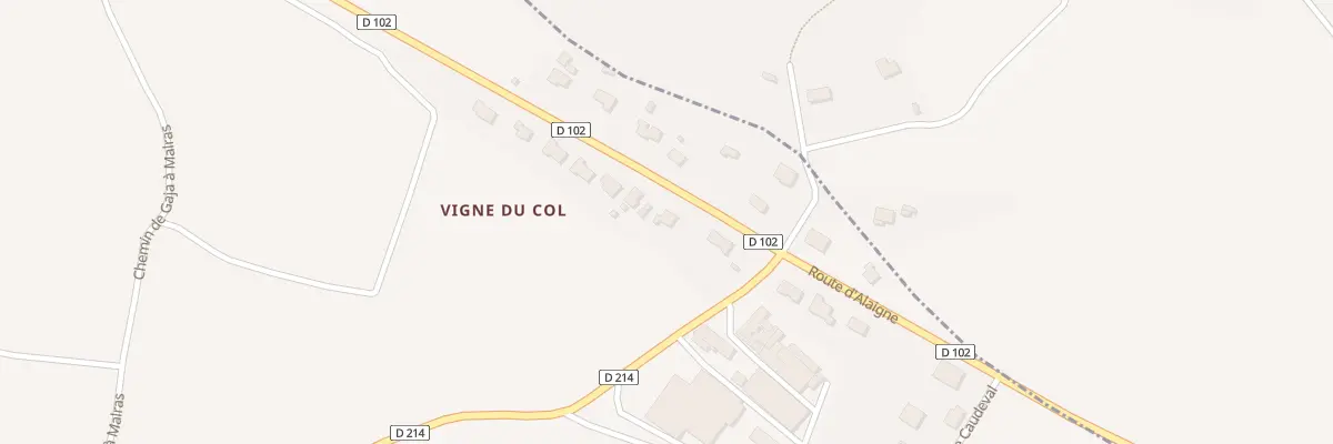 Plan du 9 Rte d’Alaigne à Malras