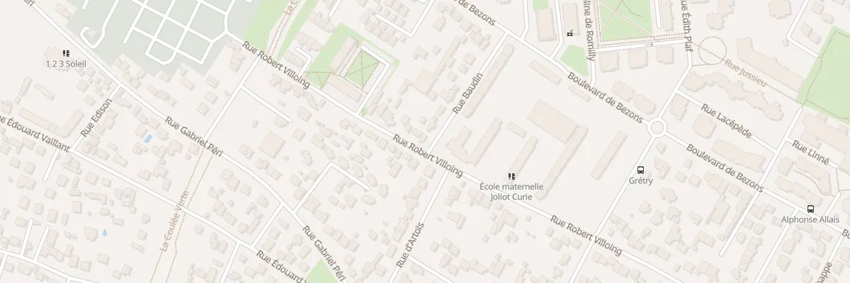 Plan du 75 Rue Robert Villoing à Sartrouville