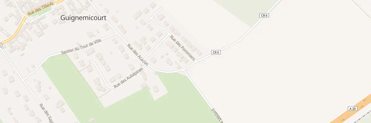 Plan du 1 Rue des Pommiers à Guignemicourt
