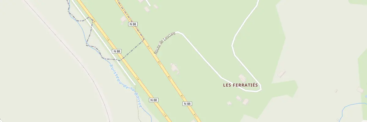 Plan du 4220 Rte Nationale 88-Direction Car à Lescure-d’Albigeois