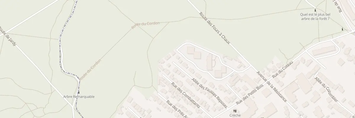Plan du 22 All des Fausses Reposes à Chaville