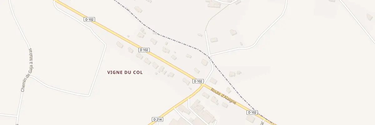 Plan du 8 Rte d’Alaigne à Malras