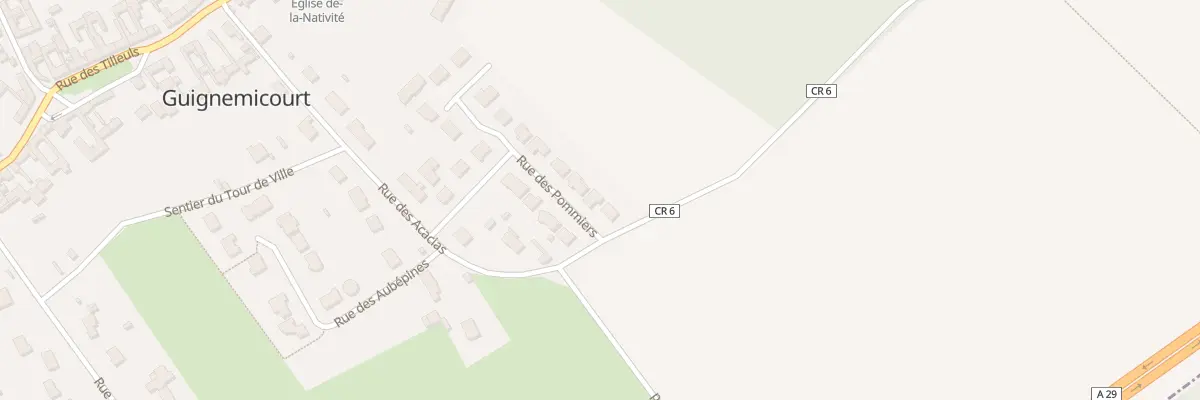 Plan du 4 Rue des Pommiers à Guignemicourt