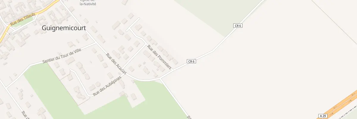 Plan du 2 Rue des Pommiers à Guignemicourt